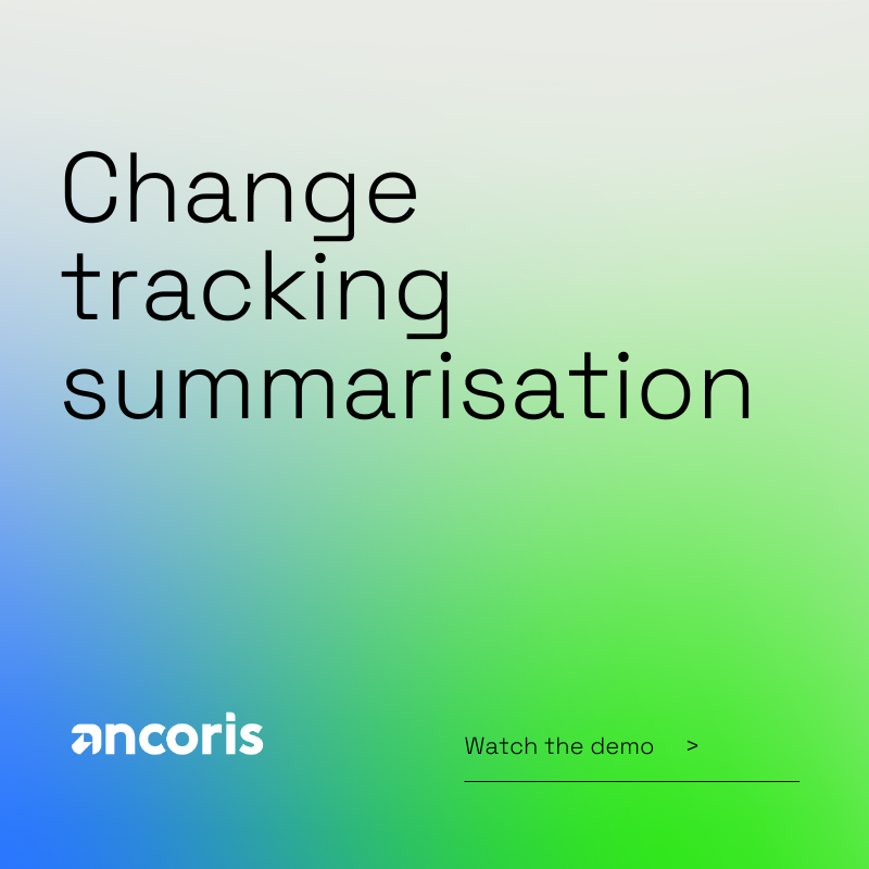 Change tracking summarisation